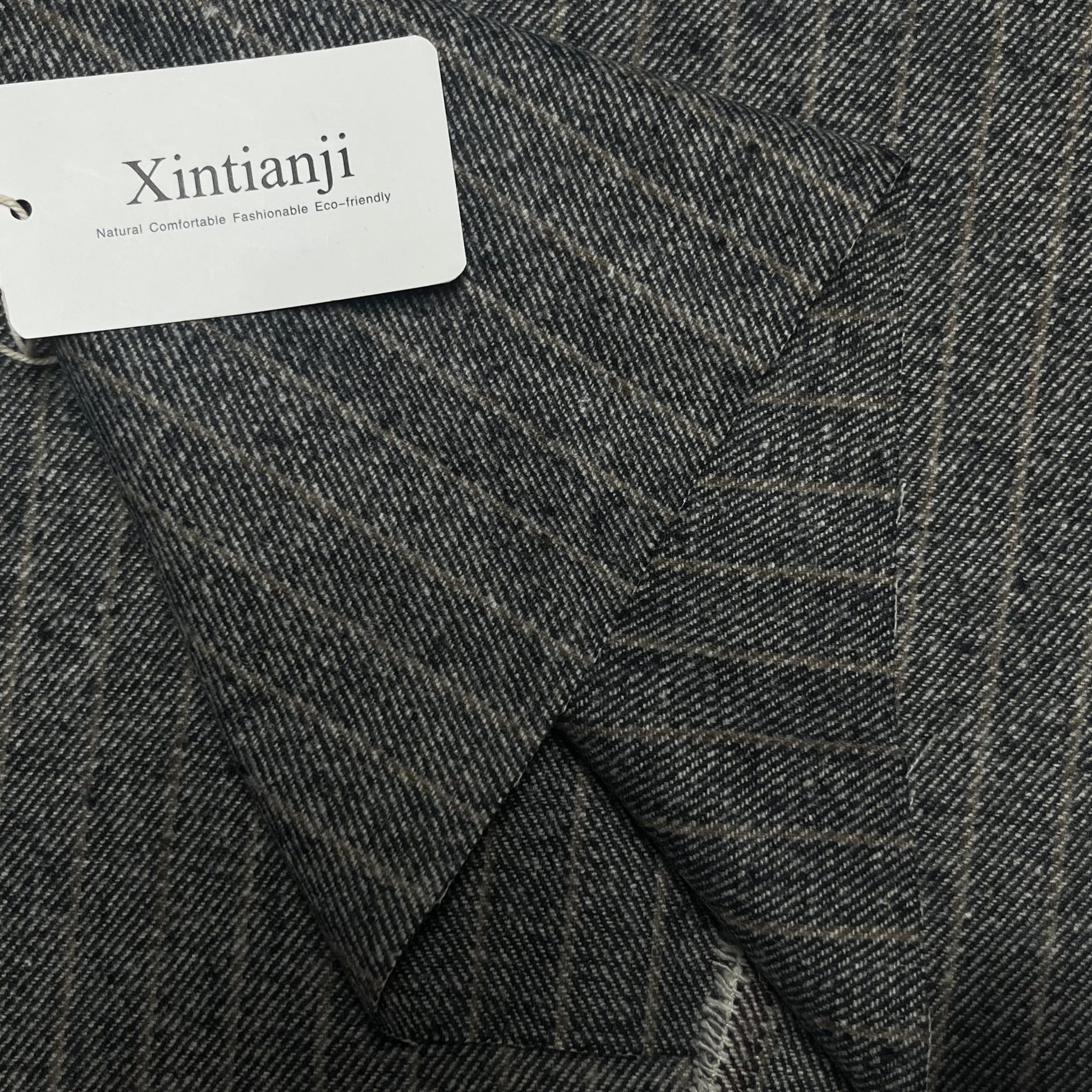NTG Fad Black Stripe / 100x150cm Xintianji Woolen Fabric