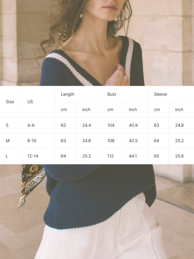 V-neck Knitted Fashionable Outerwear Loose Sweater