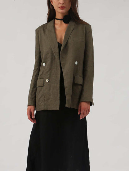 Women's Pure Linen Casual Blazer