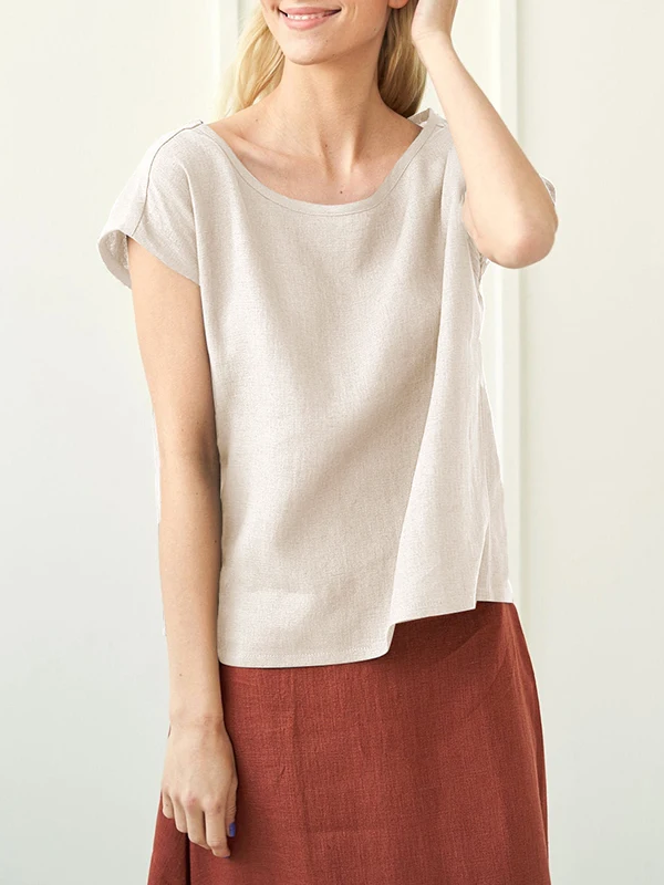 Newly 100% Linen Women's T-Shirt