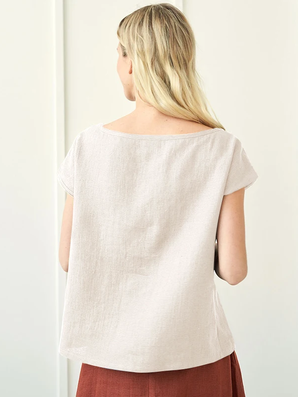 Newly 100% Linen Women's T-Shirt