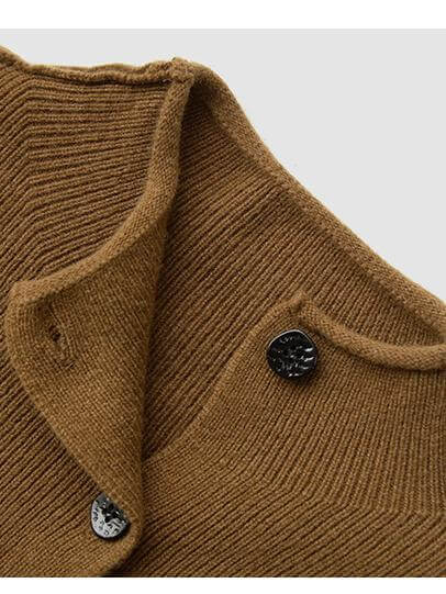 100% Pure Wool Stand Collar Cardigan