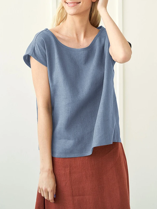 Newly 100% Linen Women's T-Shirt