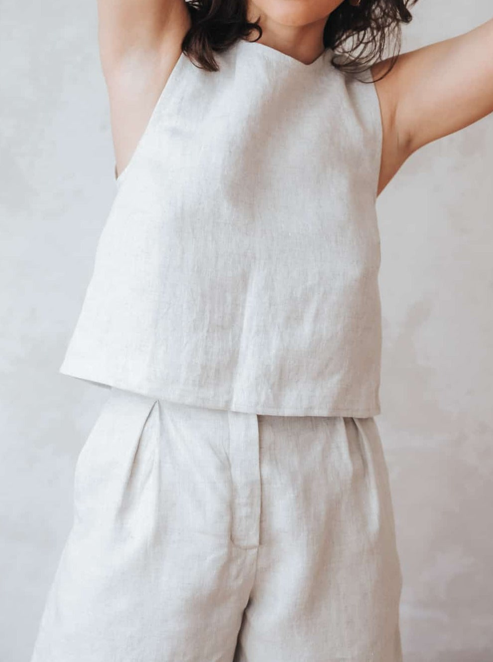 mysite Reversible linen vest