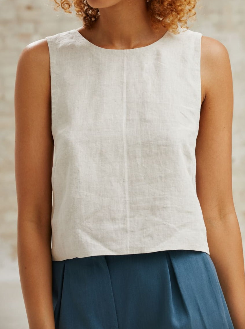 mysite Reversible linen vest