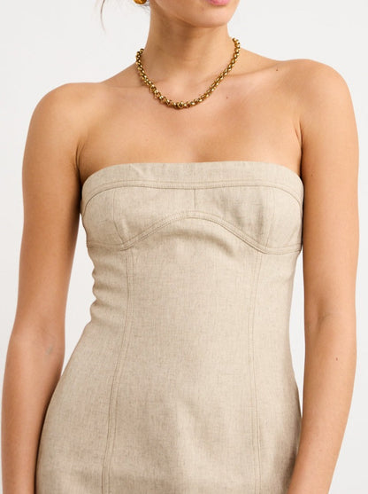 mysite Short Dress Significant Other Rozalia Dress in Oatmeal