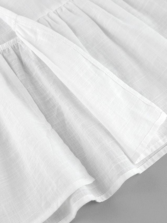 mysite Summer fresh temperament pure desire little white dress 2023 new suspender dress pure cotton mid-length skirt with inner base skirt
