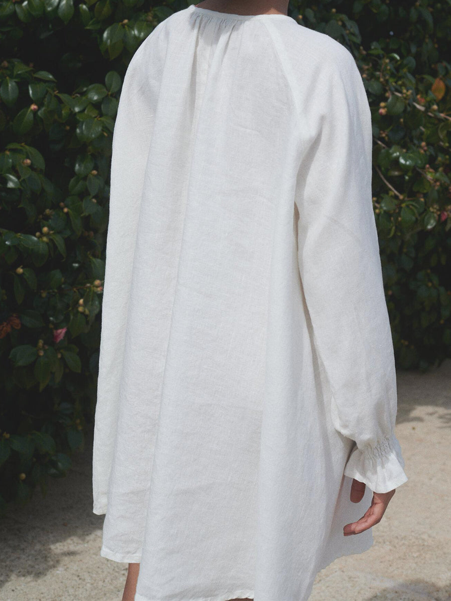 NTG 2022 Casual Long Sleeve Linen Dress-Handmade