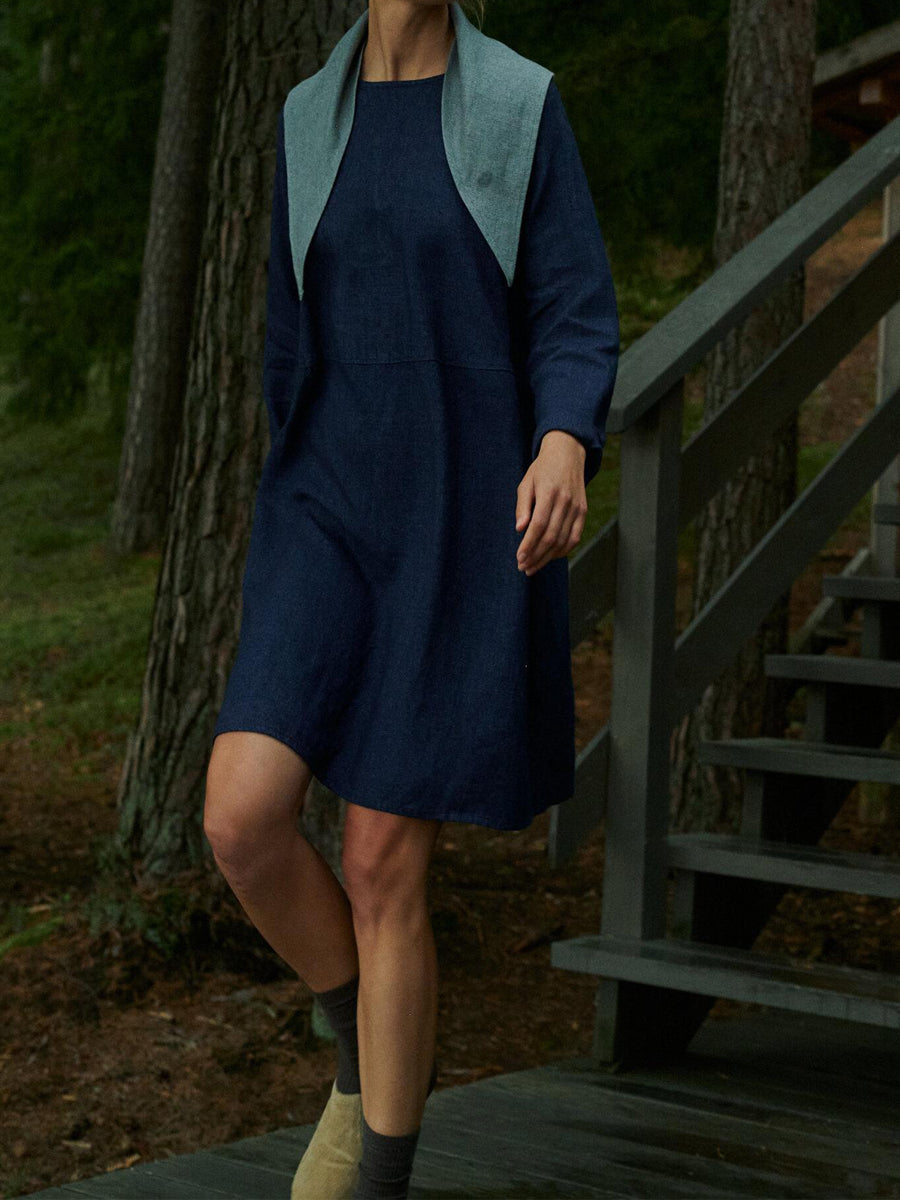 NTG 2022 Linen Cotton Blend Dress-Handmade