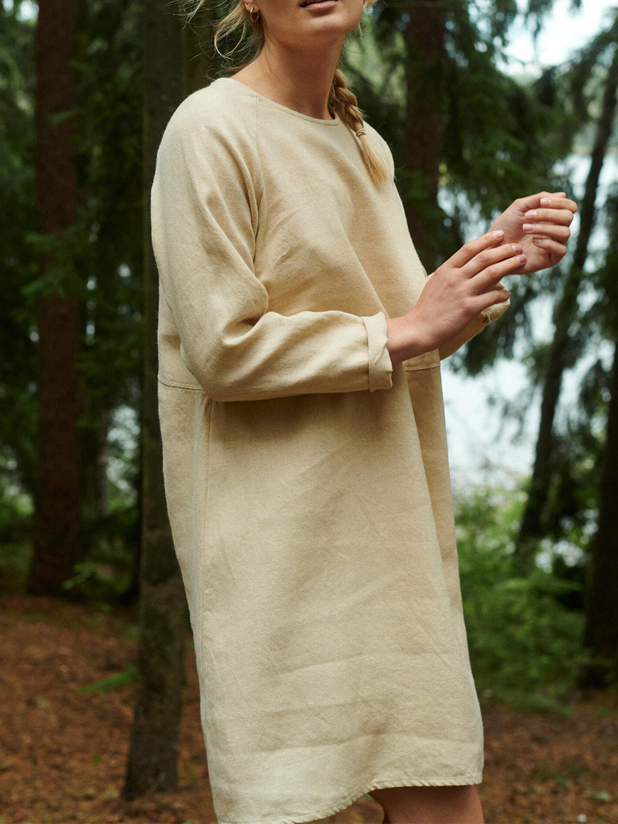 NTG 2022 Linen Cotton Blend Dress-Handmade