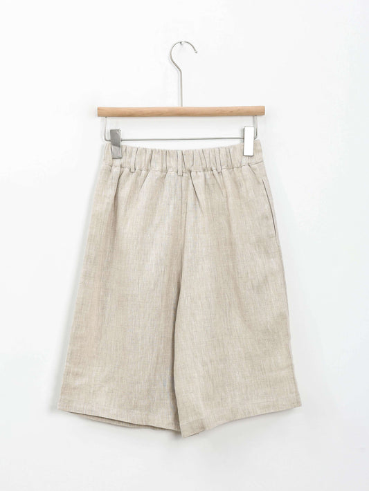 NTG Fad 100% Linen Casual High Waisted Bermuda Lounge Shorts