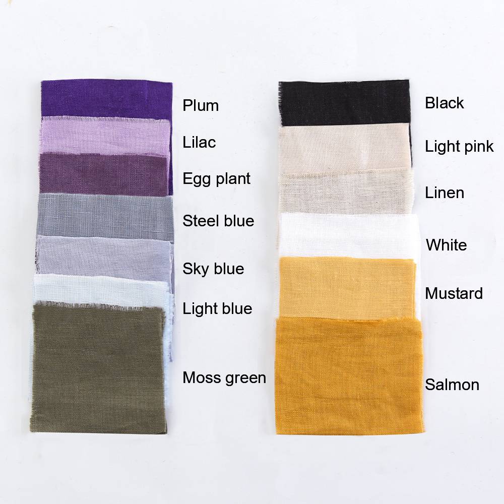 NTG Fad 100% Linen Fabric Sample Set of 13 Colors