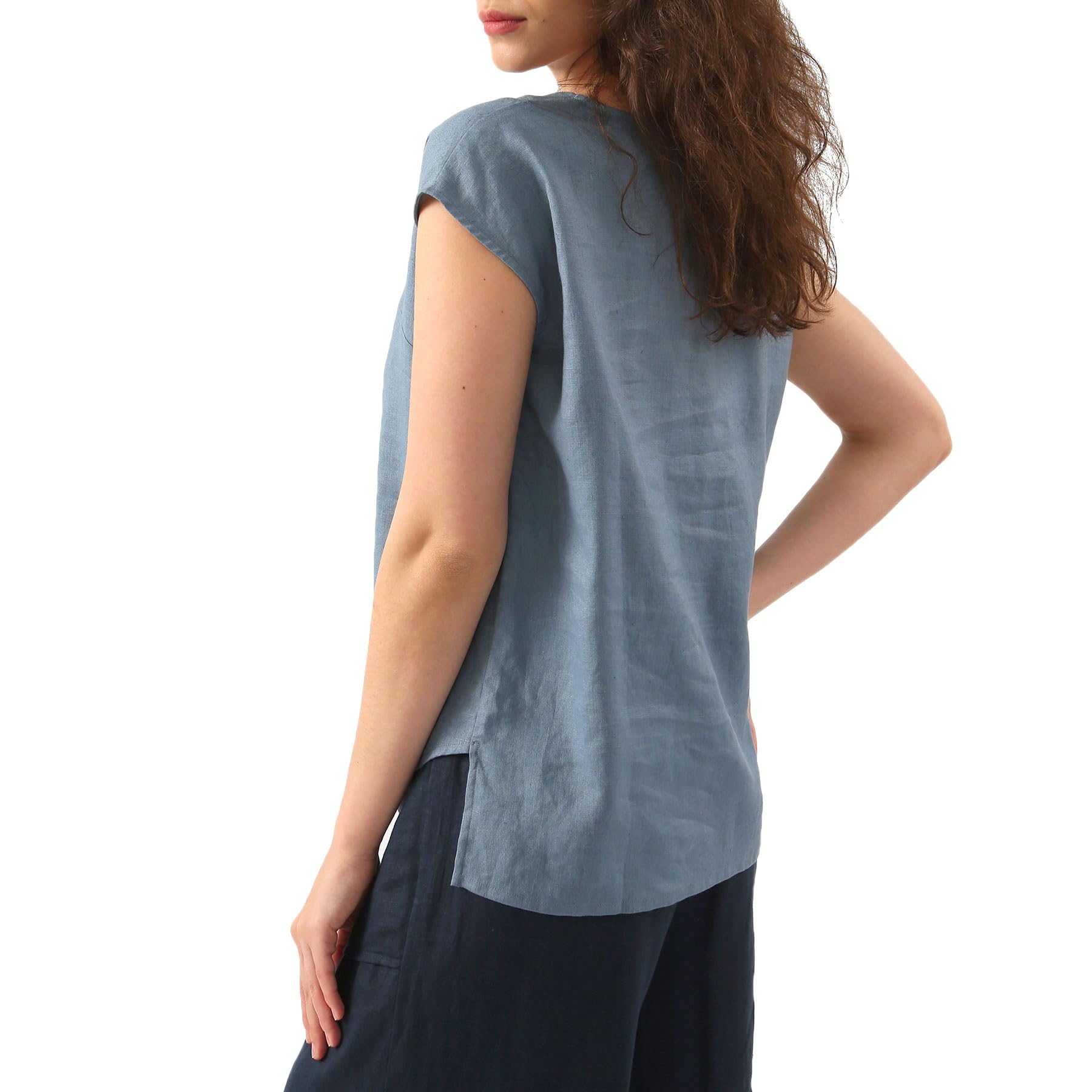 NTG Fad 100% Linen Short Sleeve Top