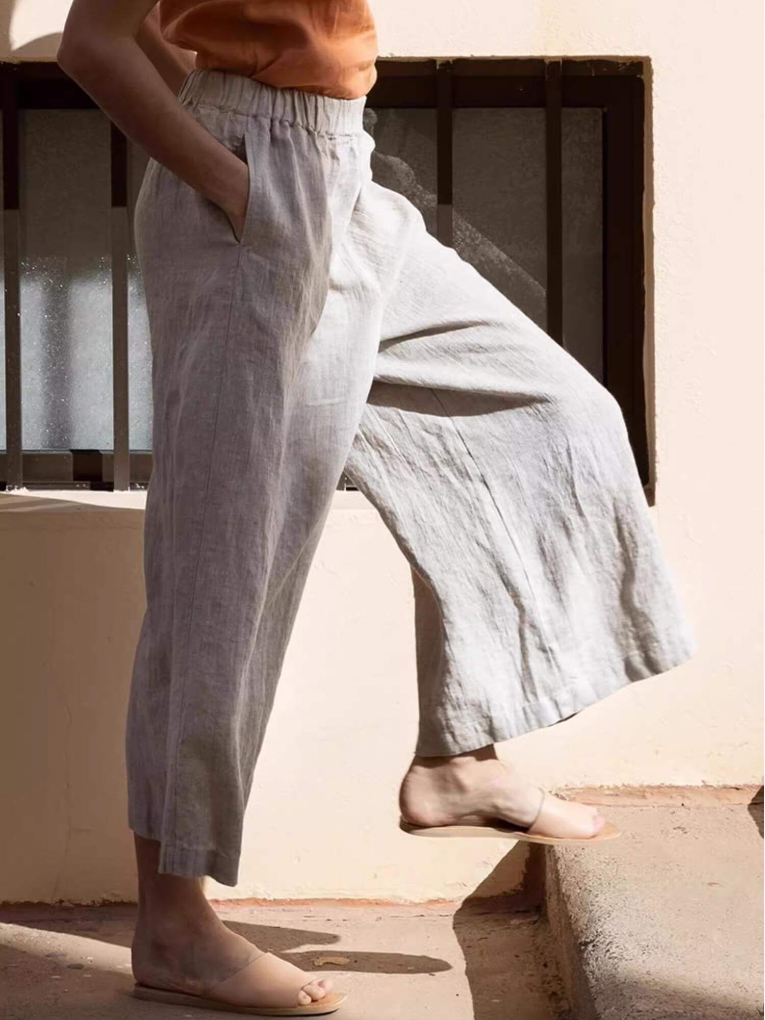 NTG Fad 100% Linen Wide Leg Pants