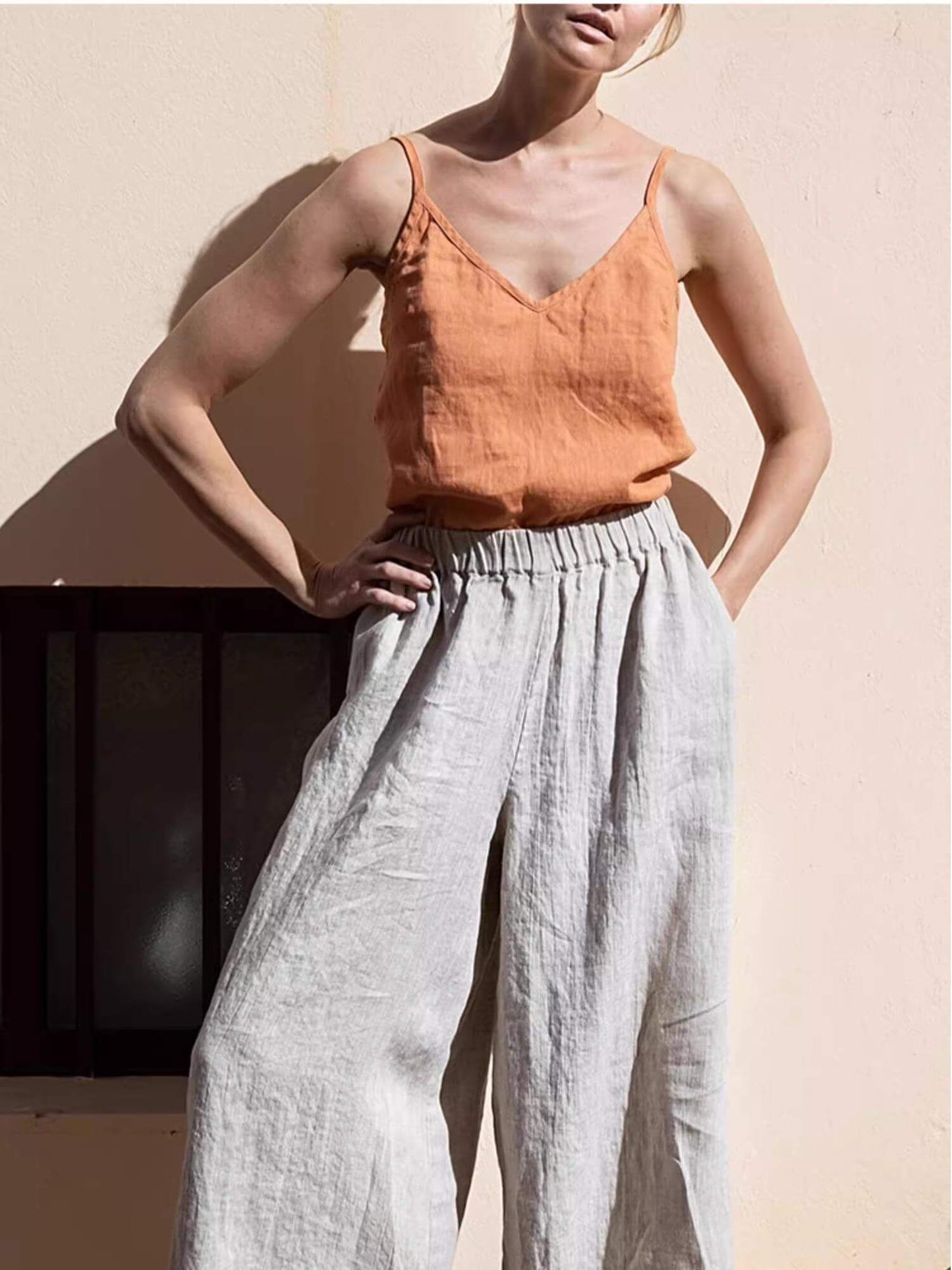 NTG Fad 100% Linen Wide Leg Pants