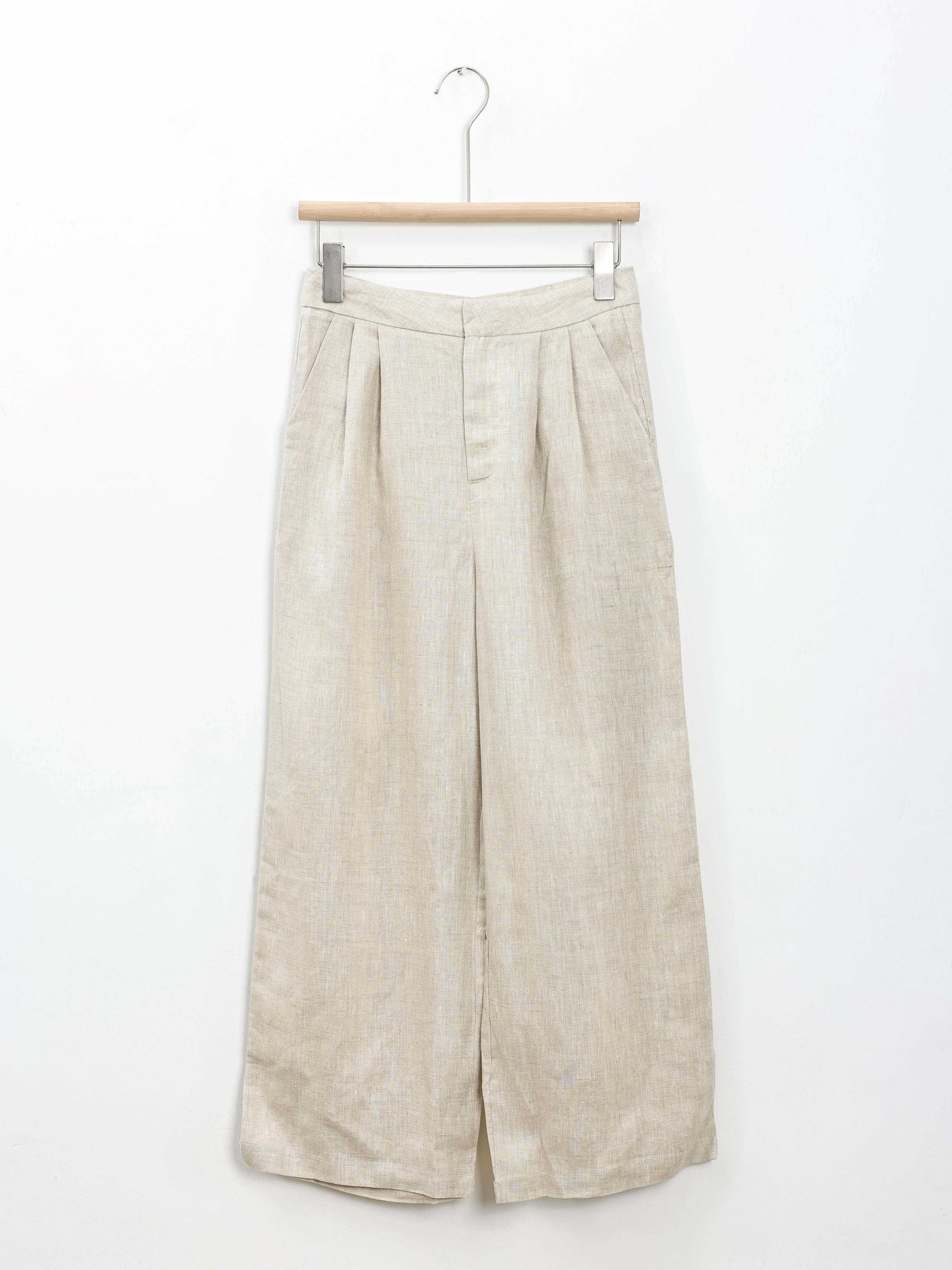 NTG Fad 100% Linen Women High Waisted Trousers