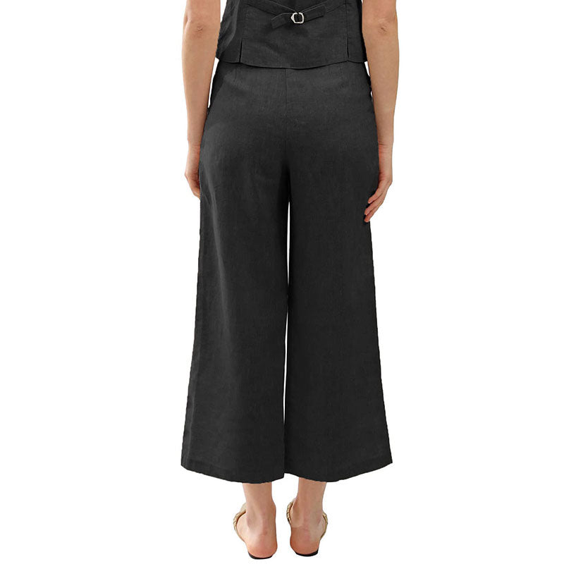 NTG Fad 100% Linen Women Linen High Waisted Trousers