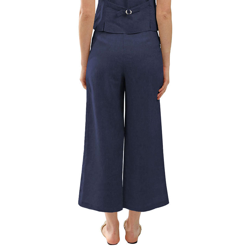 NTG Fad 100% Linen Women Linen High Waisted Trousers