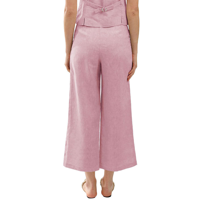 NTG Fad 100% Linen Women Linen High Waisted Trousers