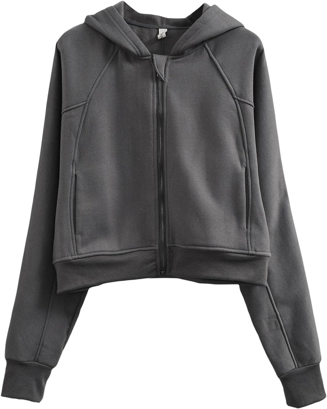 NTG Fad Ash / Medium Women' s Fleece Oversized Full-Zip Cropped Hoodie
