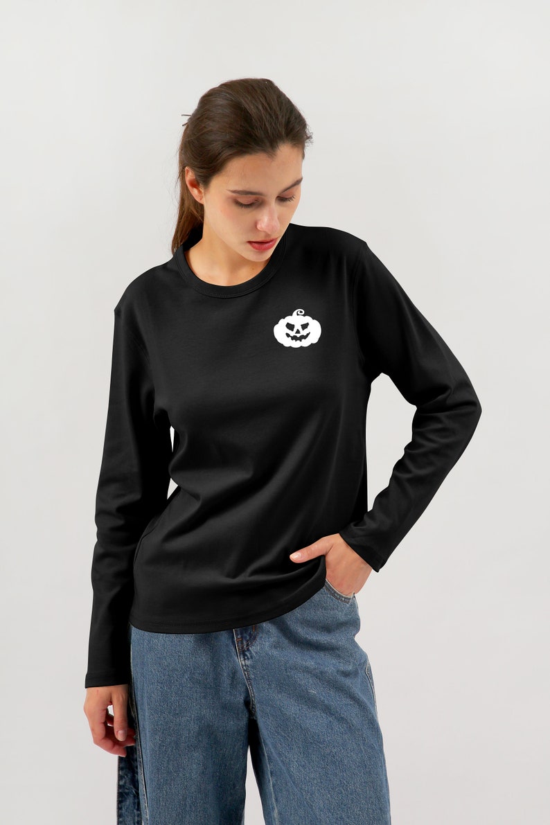 NTG Fad Black- long sleeve / S US letter Western Halloween Sweatshirt for Women