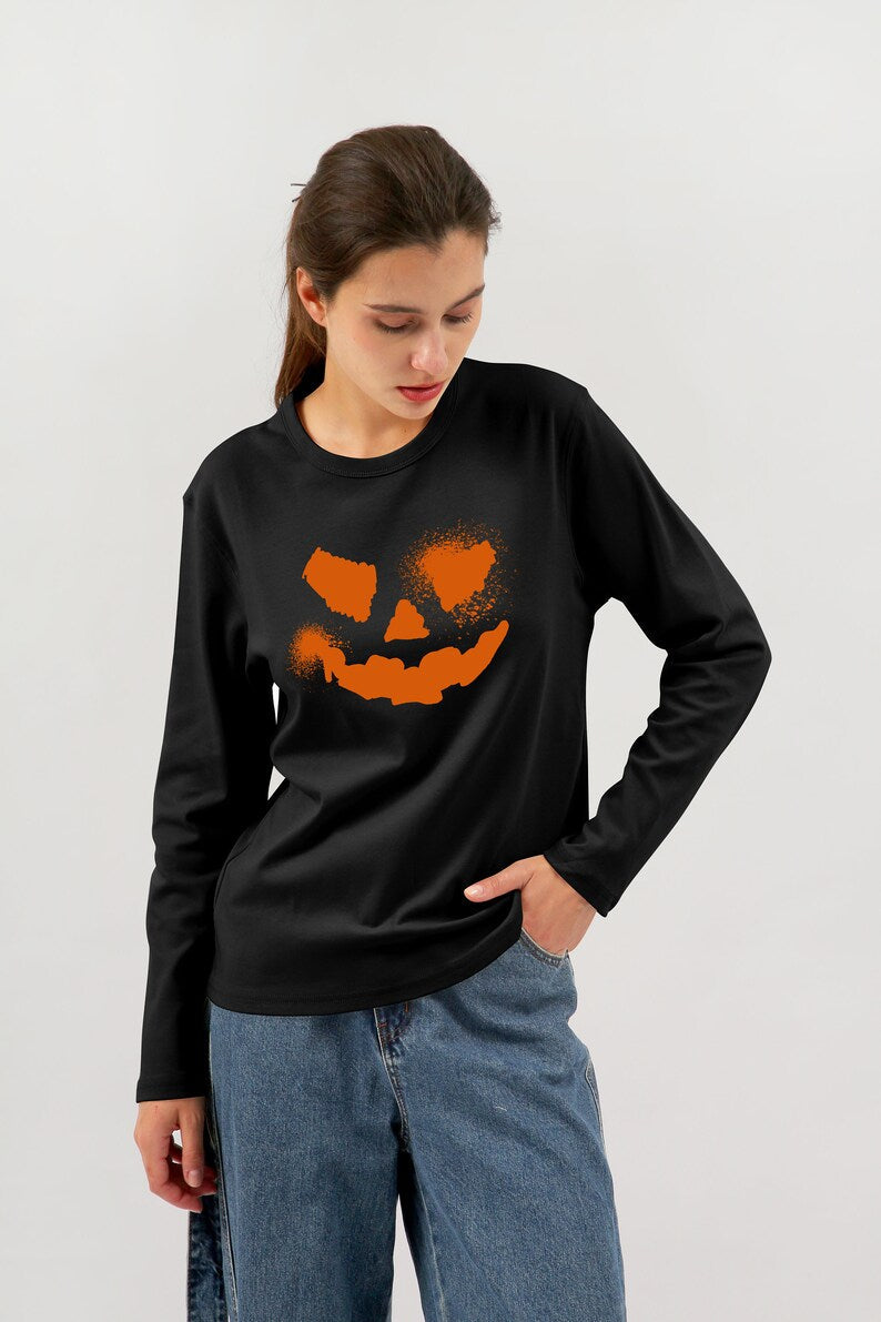 NTG Fad Black- long sleeve / S US letter Western Halloween Sweatshirt for Women