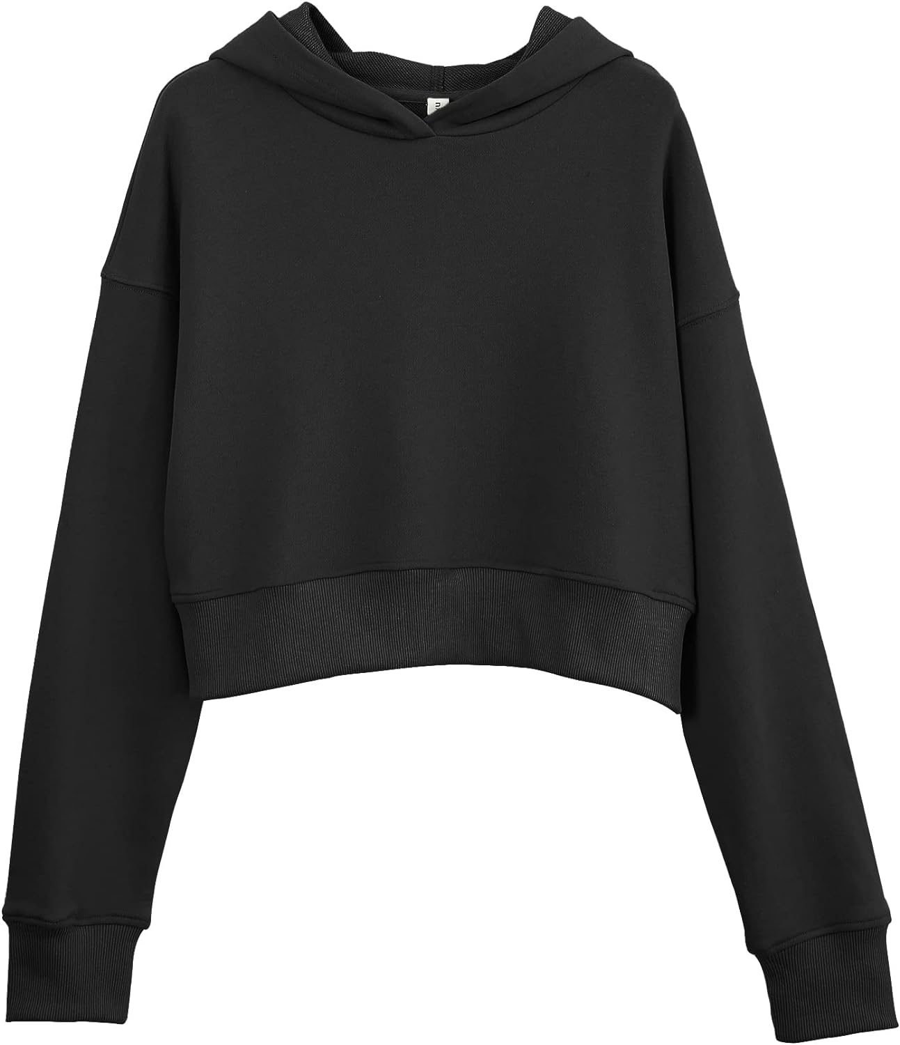 NTG Fad Black / Medium Amazhiyu Women’s Cropped Hoodie with Hood Casual Long Sleeve Crop Top Sweatshirt