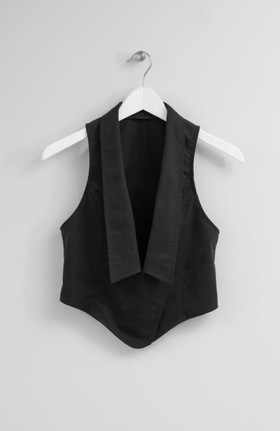 NTG Fad Black / S Double Breasted Vest (HAND MADE)