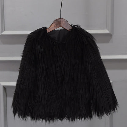 NTG Fad Black / S Fluffy Faux Fur  Short Winter Coat