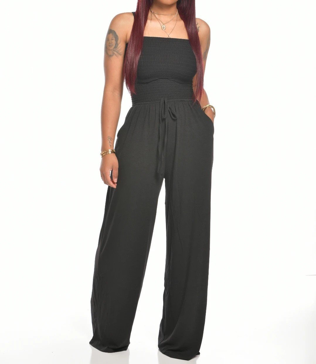 NTG Fad Black / S (US 6-8) (🎁2023-Christmas Hot Sale🎁)❤️Newest Strapless Waist Jumpsuit❤️