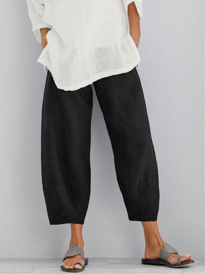 NTG Fad Black / S Women's Linen Casual Pants