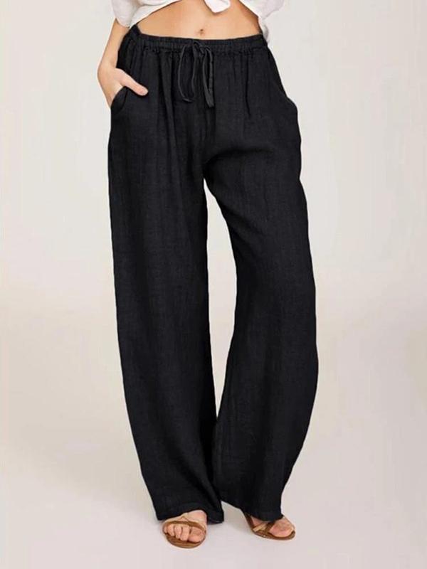 NTG Fad Black / US4-6 Double Pockets Elastic Waist Cozy Pants