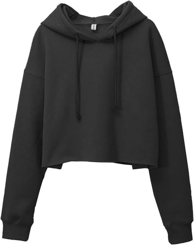 NTG Fad Black / XX-Large Women's Cropped Hoodies Fleece Crop Top Sweatshirt