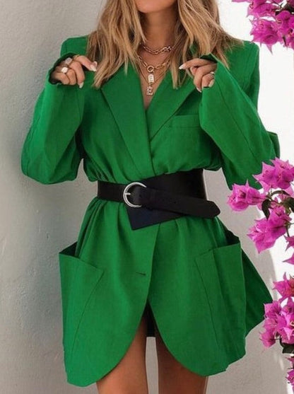 NTG Fad Blazers & Jackets green / S Oversized Button Pad Blazer