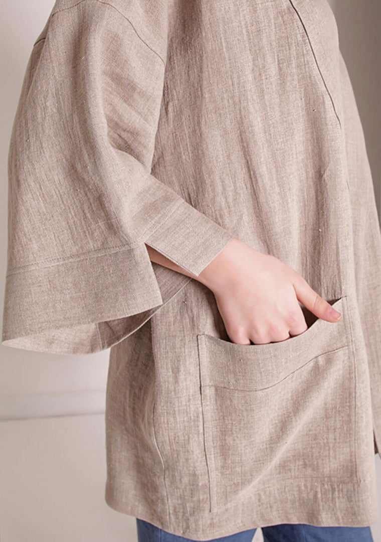 NTG Fad Blazers & Jackets Linen Cardigan (Hand Made)