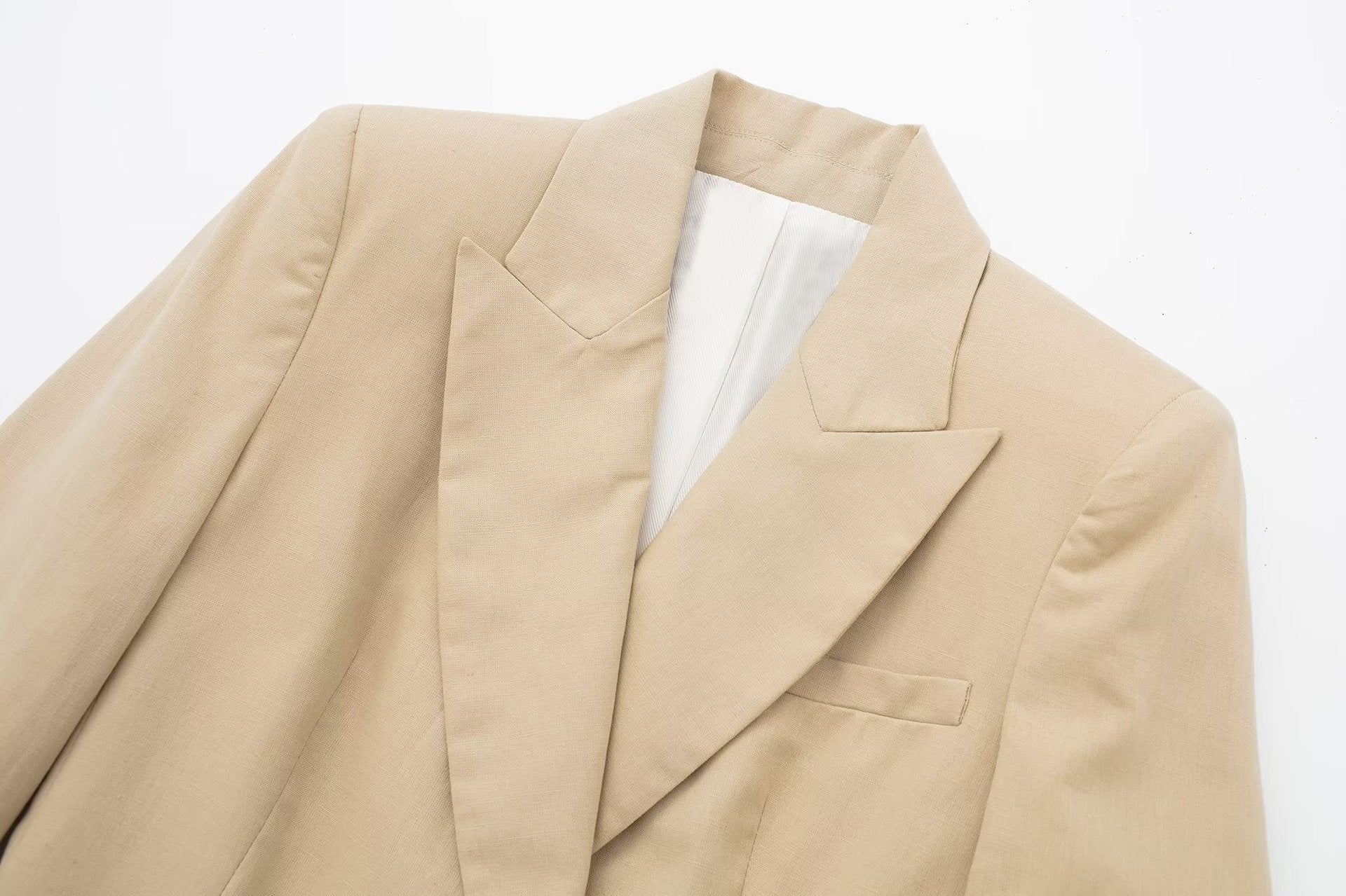 NTG Fad Blazers & Jackets Linen Double-Breasted Solid Blazer