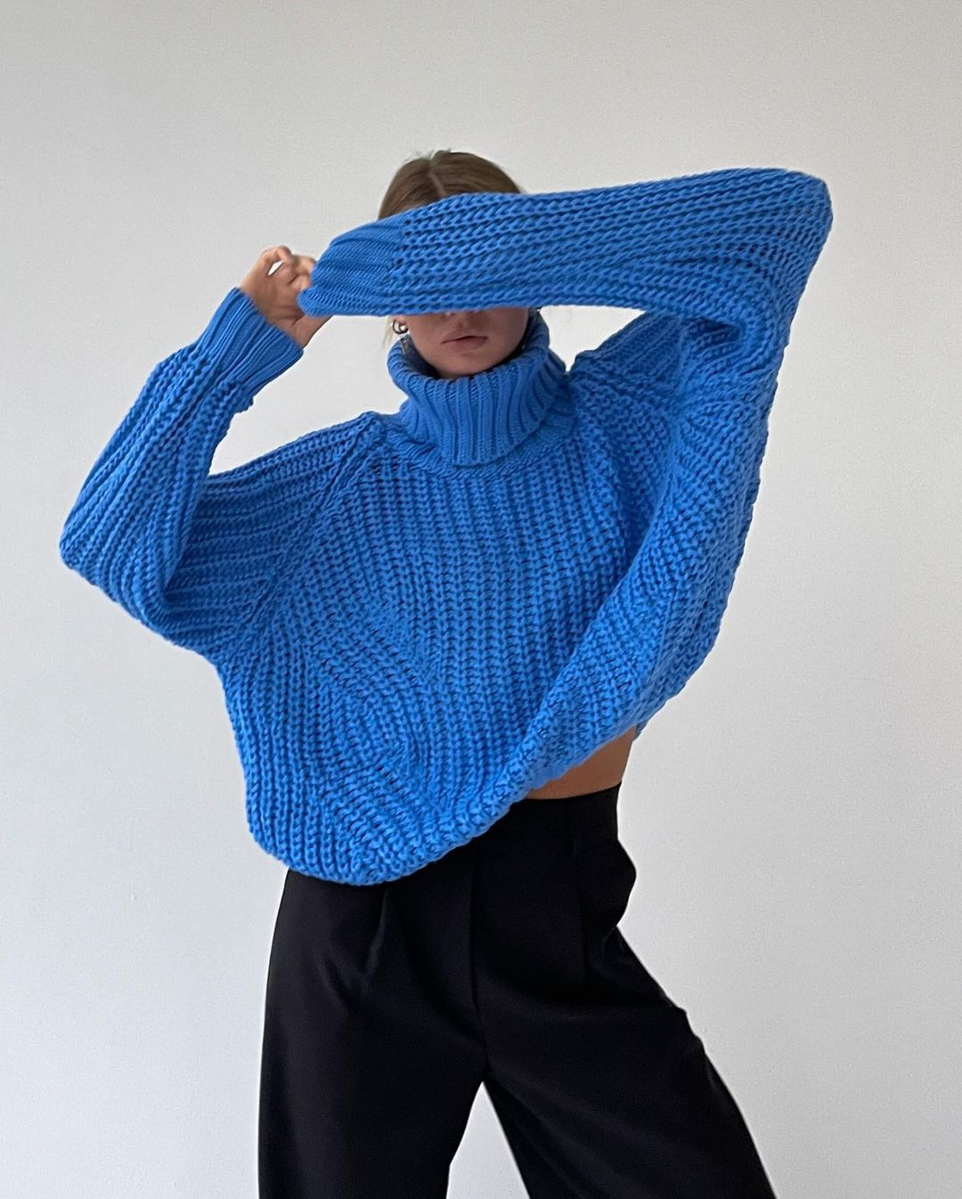 NTG Fad Blue / S Casual Long-sleeved Sweater