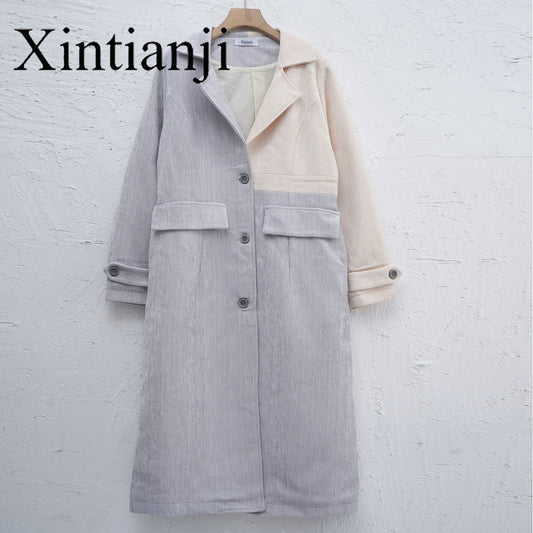 NTG Fad Blue / S Xintianji Patchwork Greatcoats