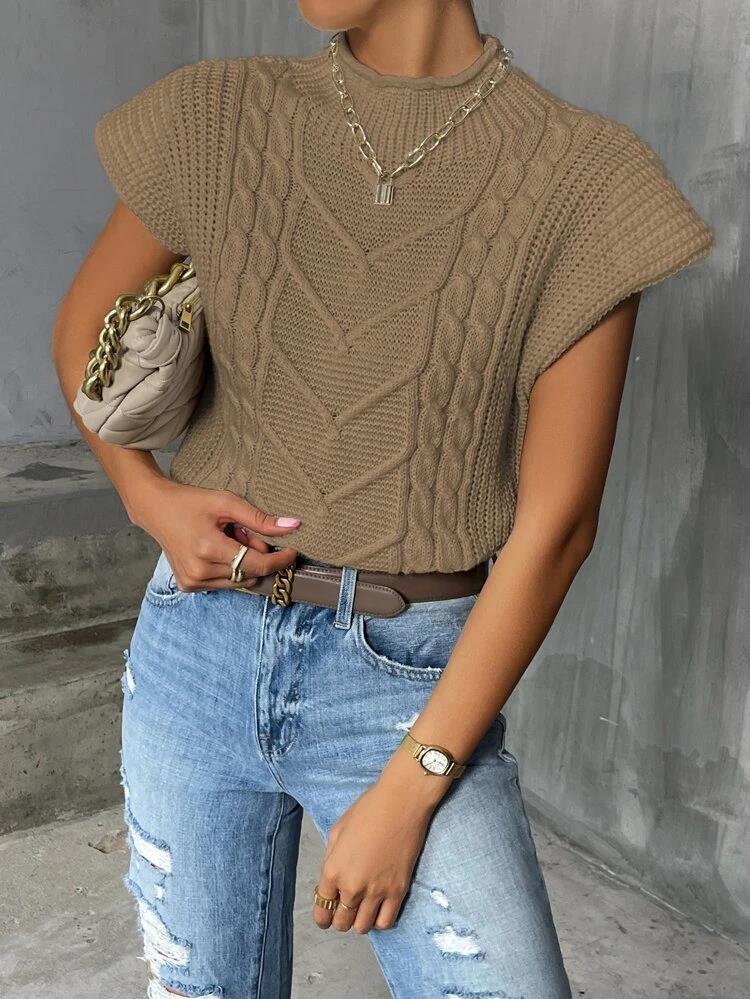 NTG Fad Braided Turtleneck Vest