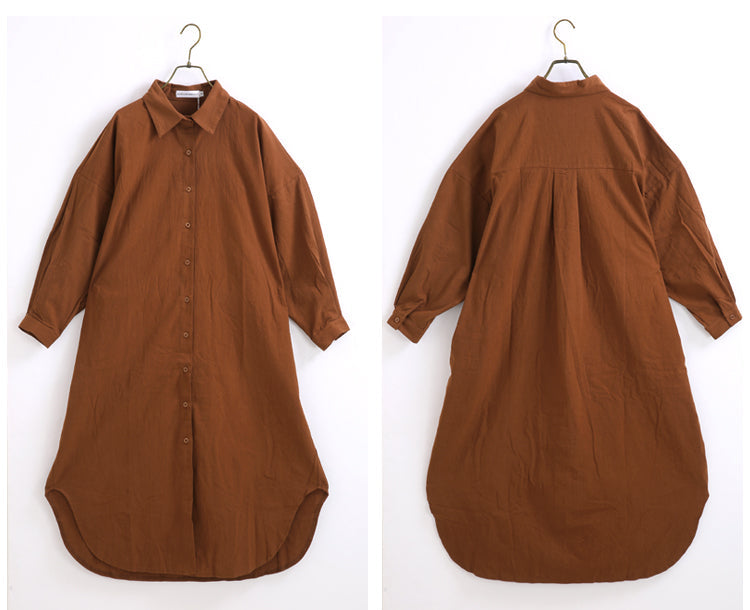NTG Fad Brown / s Casual Classic Shirt Dress