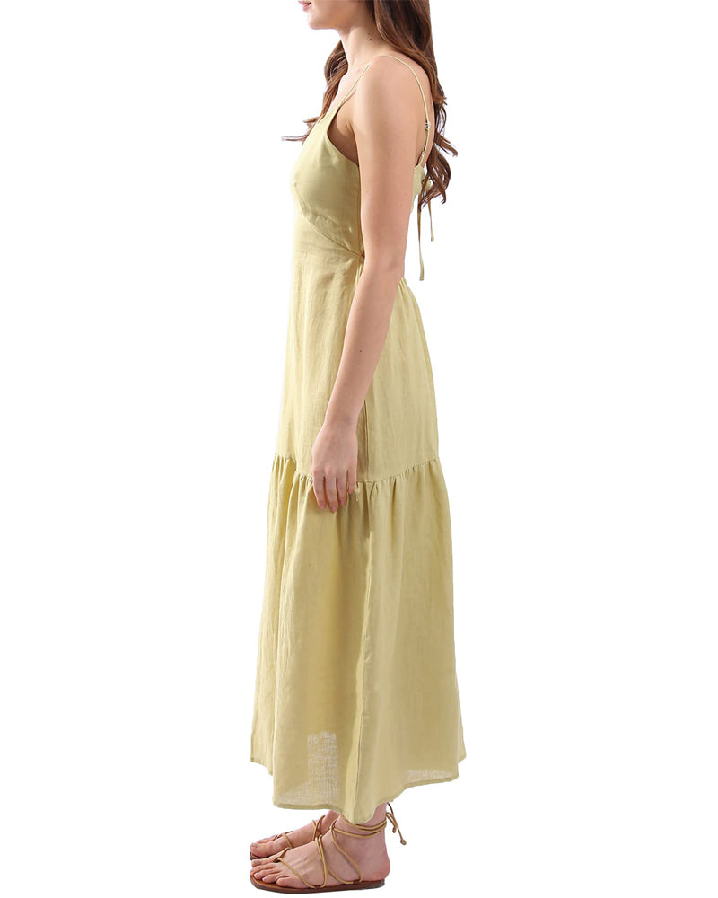 NTG Fad Casual Resort Style Linen Dress-(Hand Made)