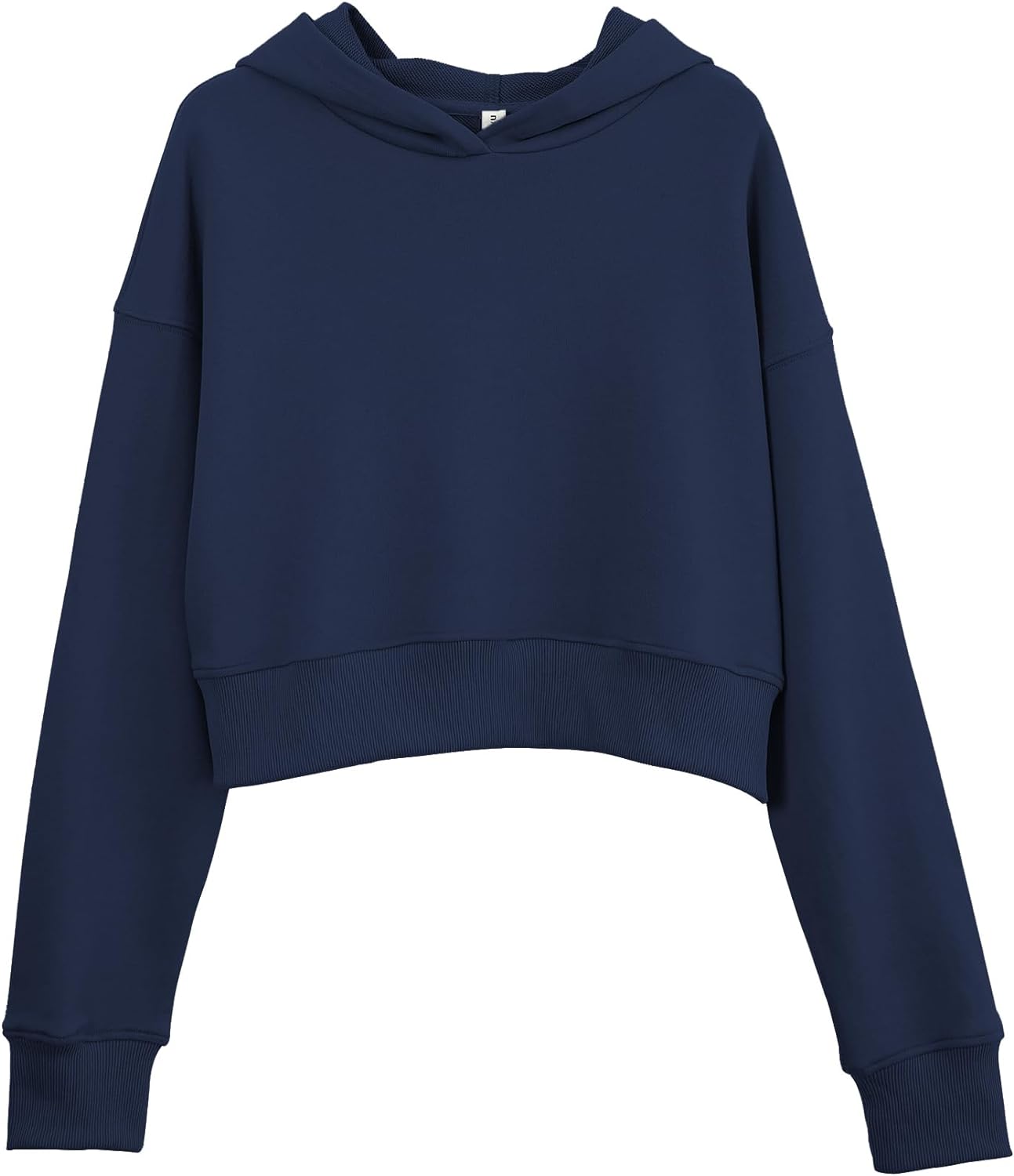 NTG Fad Cetacean Blue / Large Amazhiyu Women’s Cropped Hoodie with Hood Casual Long Sleeve Crop Top Sweatshirt