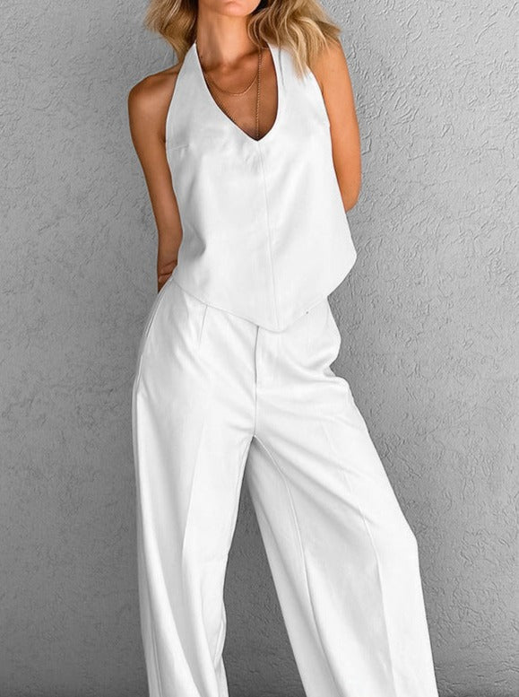 NTG Fad Clothing Sleeveless halterneck trousers casual suit
