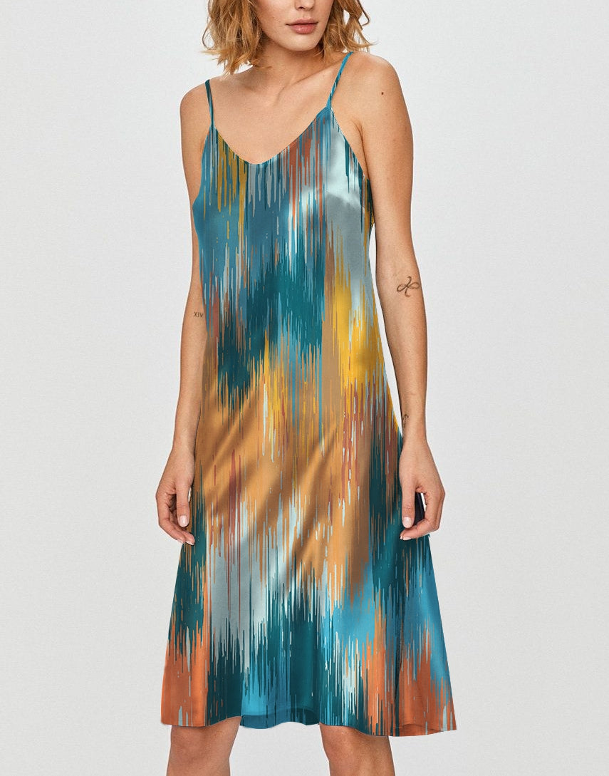 NTG Fad Colorful tie-dye printed dress-（Hand Made）