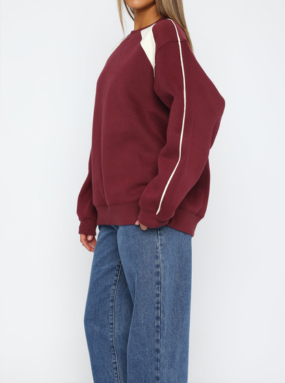 NTG Fad Contrast Loose Casual Sweatshirt