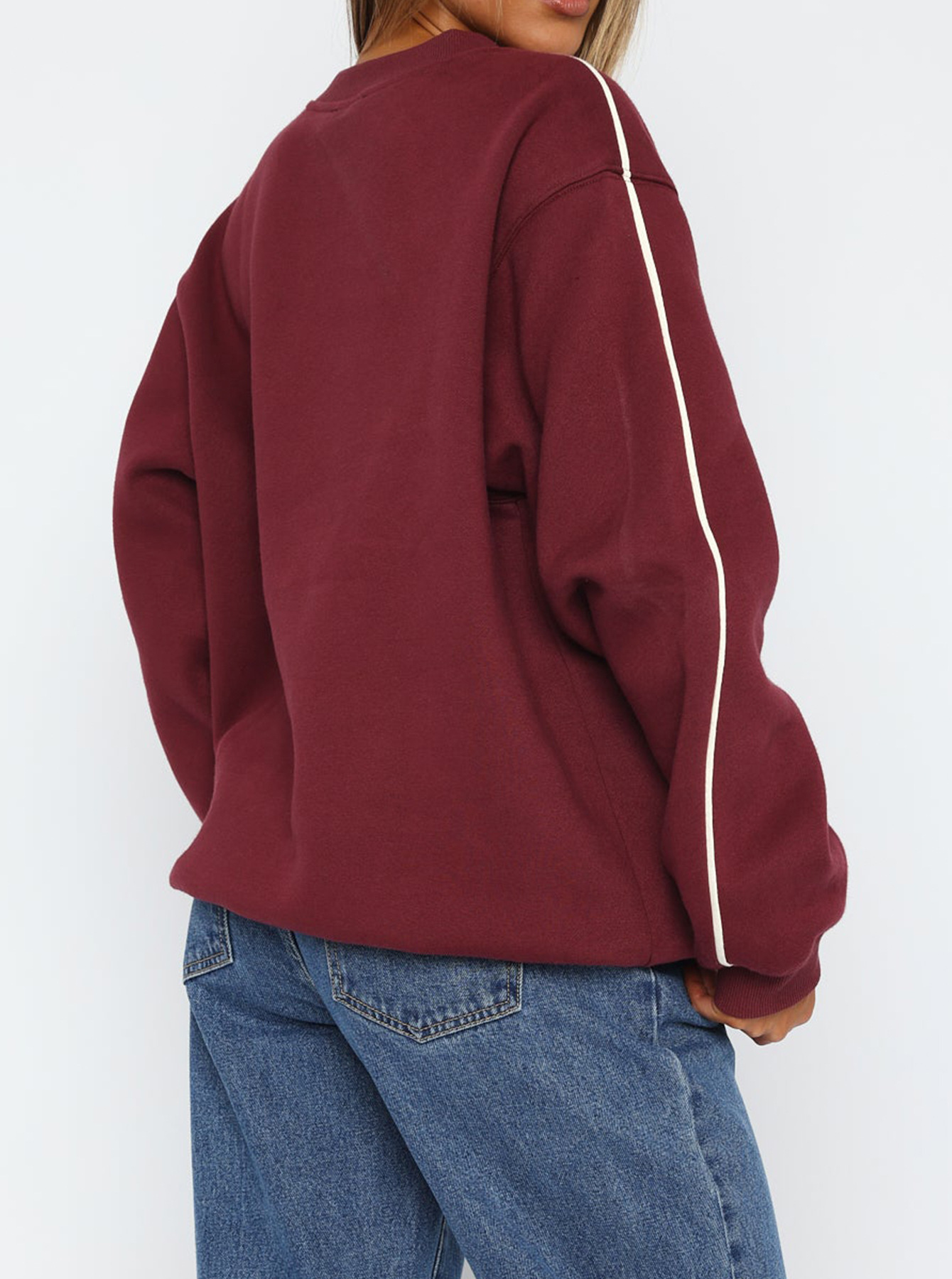 NTG Fad Contrast Loose Casual Sweatshirt