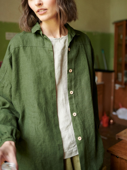 NTG Fad Cotton Linen Shirt