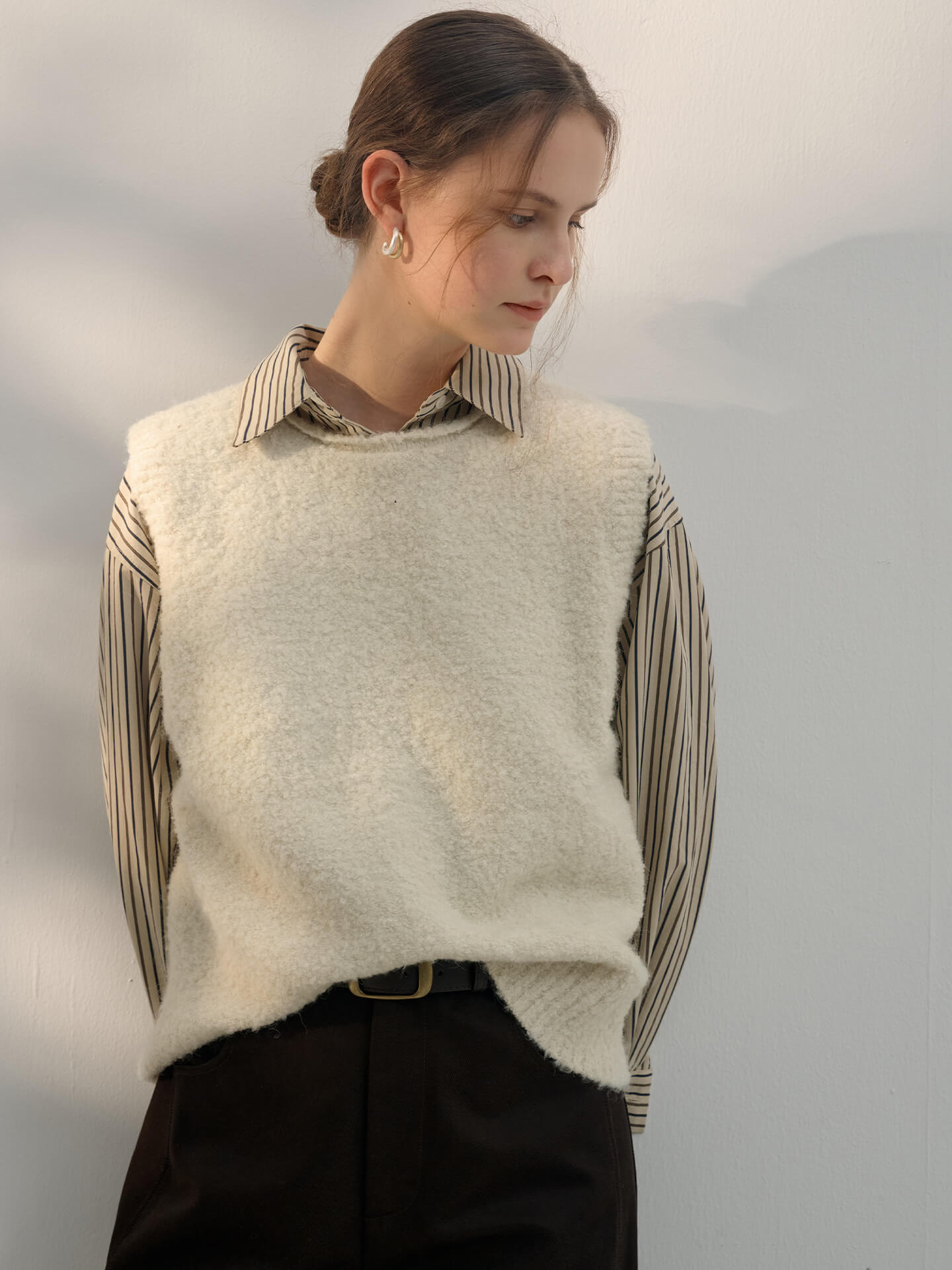 NTG Fad Crew Neck Wool Sweater Vest