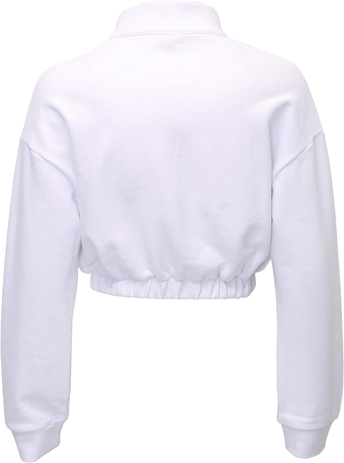 NTG Fad Cropped Quarter Zip Pullover Sweatshirt Hoodie Crop Top