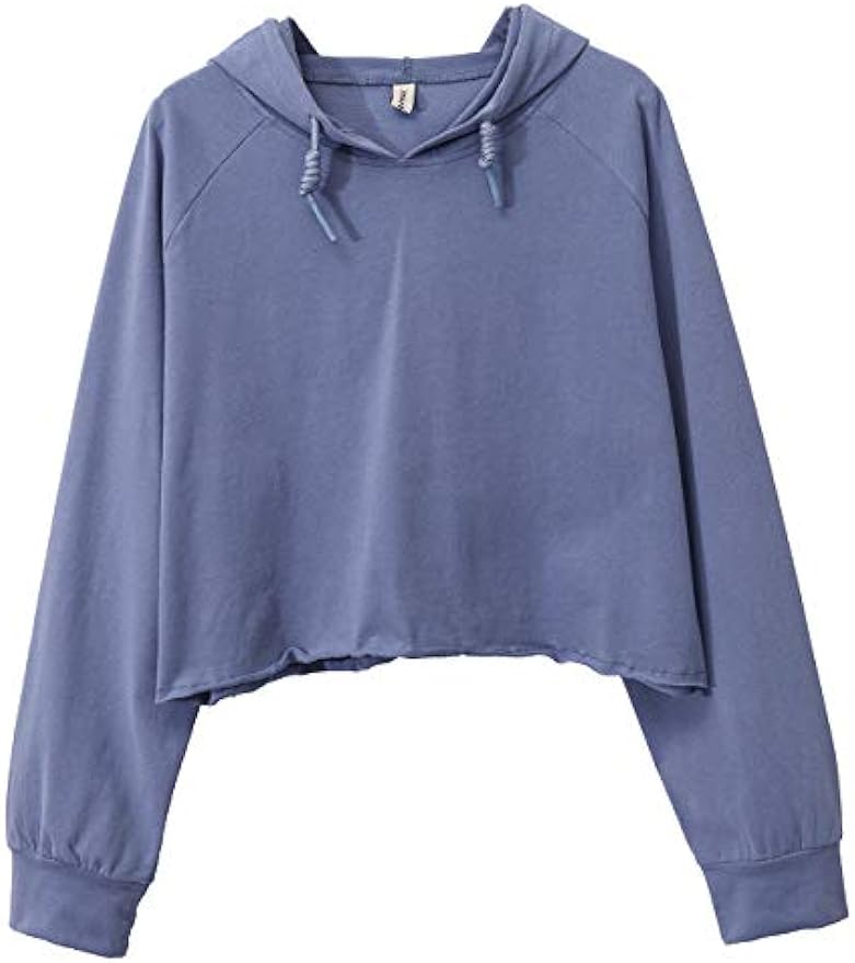 NTG Fad Cropped Sweatshirt Casual Pullover Crop Top with Hooded